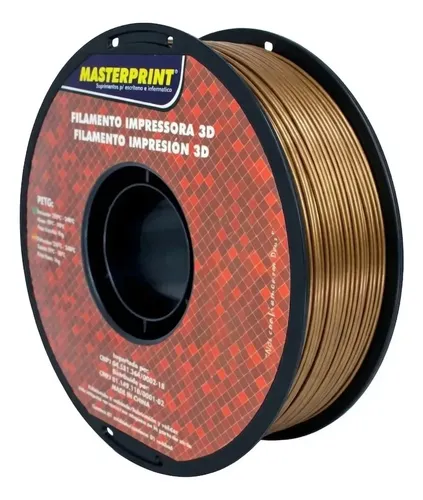 Filamento De Impressora 3d Petg 1,75mm 1kg Bronze