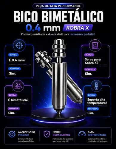 Bico Nozzle Impressora 3d Bimetálico Hotend 0.4mm