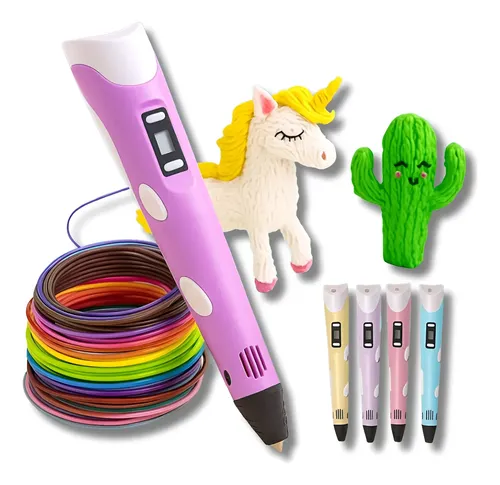 Caneta 3d Impressora Profissional + Refil +cabo Usb Infantil