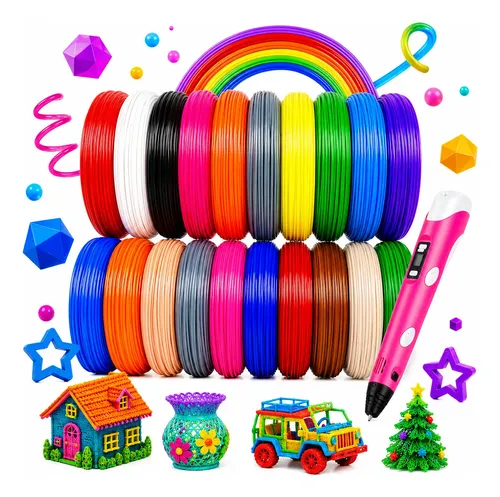 Filamento Caneta 3d Infantil Impressora Refil 100m Cores Sortido 127/220v