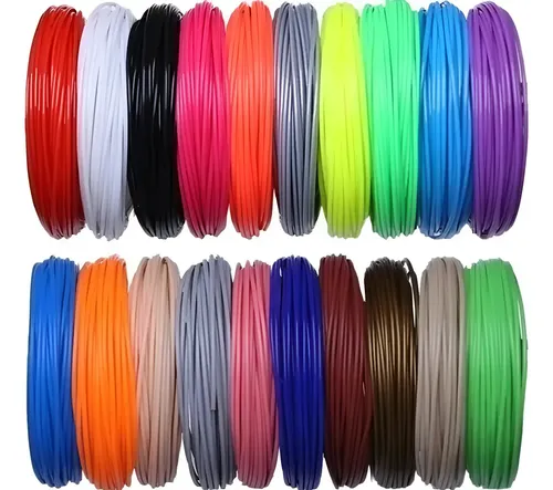 Refil Filamento Pla Kit 20 Cores 100m Caneta 3d Impressora Outro