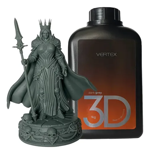 Resina Impressora 3d Padrão 1kg Alta Precisão Uv Cinza